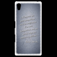 Coque Personnalisée Sony Xpéria Z5 Sympathiser Bleu Citation Oscar Wilde