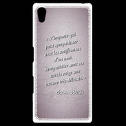Coque Personnalisée Sony Xpéria Z5 Sympathiser Rose Citation Oscar Wilde