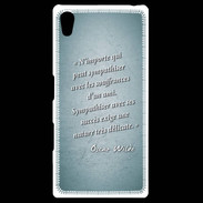 Coque Personnalisée Sony Xpéria Z5 Sympathiser Turquoise Citation Oscar Wilde