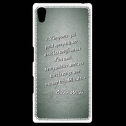Coque Personnalisée Sony Xpéria Z5 Sympathiser Vert Citation Oscar Wilde
