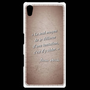 Coque Personnalisée Sony Xpéria Z5 Tentation Rouge Citation Oscar Wilde