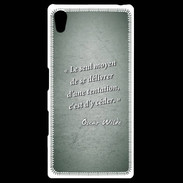 Coque Personnalisée Sony Xpéria Z5 Tentation vert Citation Oscar Wilde