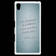 Coque Personnalisée Sony Xpéria Z5 Tentation Turquoise Citation Oscar Wilde