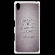 Coque Personnalisée Sony Xpéria Z5 Tentation Violet Citation Oscar Wilde