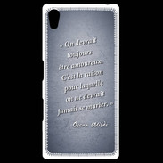Coque Personnalisée Sony Xpéria Z5 Toujours amoureux Bleu Citation Oscar Wilde