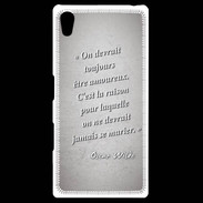 Coque Personnalisée Sony Xpéria Z5 Toujours amoureux Gris Citation Oscar Wilde