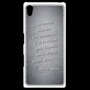 Coque Personnalisée Sony Xpéria Z5 Toujours amoureux Noir Citation Oscar Wilde