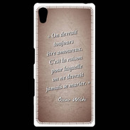 Coque Personnalisée Sony Xpéria Z5 Toujours amoureux Rouge Citation Oscar Wilde