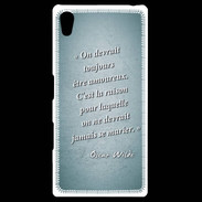 Coque Personnalisée Sony Xpéria Z5 Toujours amoureux Turquoise Citation Oscar Wilde