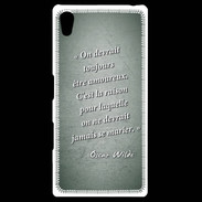 Coque Personnalisée Sony Xpéria Z5 Toujours amoureux Vert Citation Oscar Wilde