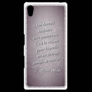 Coque Personnalisée Sony Xpéria Z5 Toujours amoureux Violet Citation Oscar Wilde