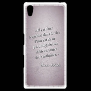 Coque Personnalisée Sony Xpéria Z5 Tragédie Rose Citation Oscar Wilde