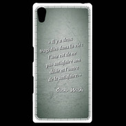 Coque Personnalisée Sony Xpéria Z5 Tragédie Vert Citation Oscar Wilde