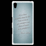 Coque Personnalisée Sony Xpéria Z5 Tragédie Turquoise Citation Oscar Wilde