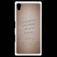Coque Personnalisée Sony Xpéria Z5 Vrai vie Rouge Citation Oscar Wilde