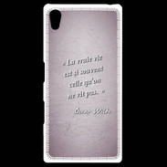 Coque Personnalisée Sony Xpéria Z5 Vrai vie Rose Citation Oscar Wilde