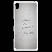 Coque Personnalisée Sony Xpéria Z5 Aimer Gris Citation Oscar Wilde