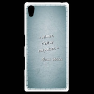 Coque Personnalisée Sony Xpéria Z5 Aimer Turquoise Citation Oscar Wilde