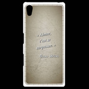 Coque Personnalisée Sony Xpéria Z5 Aimer Sepia Citation Oscar Wilde