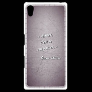 Coque Personnalisée Sony Xpéria Z5 Aimer Violet Citation Oscar Wilde