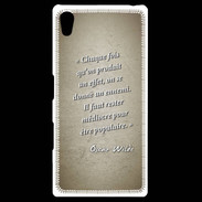 Coque Personnalisée Sony Xpéria Z5 Chaque fois Sepia Citation Oscar Wilde