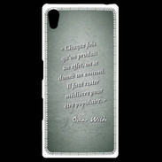 Coque Personnalisée Sony Xpéria Z5 Chaque fois Vert Citation Oscar Wilde