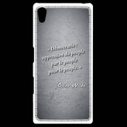 Coque Personnalisée Sony Xpéria Z5 Démocratie Noir Citation Oscar Wilde