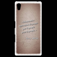 Coque Personnalisée Sony Xpéria Z5 Démocratie Rouge Citation Oscar Wilde