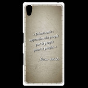 Coque Personnalisée Sony Xpéria Z5 Démocratie Sepia Citation Oscar Wilde