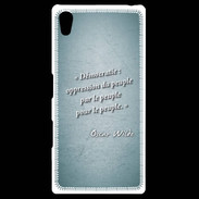 Coque Personnalisée Sony Xpéria Z5 Démocratie Turquoise Citation Oscar Wilde