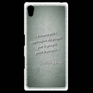 Coque Personnalisée Sony Xpéria Z5 Démocratie Vert Citation Oscar Wilde