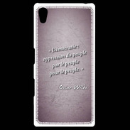 Coque Personnalisée Sony Xpéria Z5 Démocratie Violet Citation Oscar Wilde