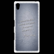 Coque Personnalisée Sony Xpéria Z5 Dieux prières Bleu Citation Oscar Wilde