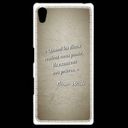 Coque Personnalisée Sony Xpéria Z5 Dieux prières Sepia Citation Oscar Wilde