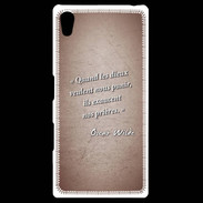 Coque Personnalisée Sony Xpéria Z5 Dieux prières Rouge Citation Oscar Wilde