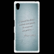 Coque Personnalisée Sony Xpéria Z5 Dieux prières Turquoise Citation Oscar Wilde