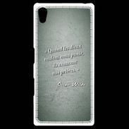 Coque Personnalisée Sony Xpéria Z5 Dieux prières Vert Citation Oscar Wilde