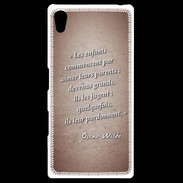 Coque Personnalisée Sony Xpéria Z5 Enfants parents Rouge Citation Oscar Wilde