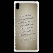 Coque Personnalisée Sony Xpéria Z5 Enfants parents Sepia Citation Oscar Wilde