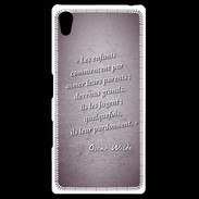 Coque Personnalisée Sony Xpéria Z5 Enfants parents Violet Citation Oscar Wilde