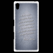 Coque Personnalisée Sony Xpéria Z5 Esprits légers Bleu Citation Oscar Wilde