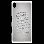 Coque Personnalisée Sony Xpéria Z5 Esprits légers Gris Citation Oscar Wilde