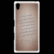 Coque Personnalisée Sony Xpéria Z5 Esprits légers Rouge Citation Oscar Wilde