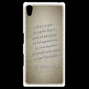 Coque Personnalisée Sony Xpéria Z5 Esprits légers Sepia Citation Oscar Wilde