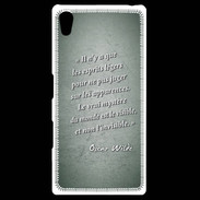 Coque Personnalisée Sony Xpéria Z5 Esprits légers Vert Citation Oscar Wilde