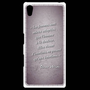 Coque Personnalisée Sony Xpéria Z5 Femmes émotions Violet Citation Oscar Wilde