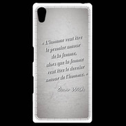Coque Personnalisée Sony Xpéria Z5 Homme veut Gris Citation Oscar Wilde