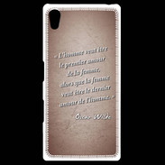 Coque Personnalisée Sony Xpéria Z5 Homme veut Rouge Citation Oscar Wilde
