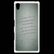 Coque Personnalisée Sony Xpéria Z5 Homme veut Vert Citation Oscar Wilde