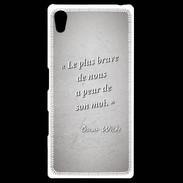 Coque Personnalisée Sony Xpéria Z5 Brave Gris Citation Oscar Wilde